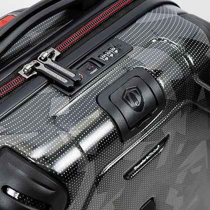 Traveler's Choice Maxporter II 22" Hardside Polycarbonate Spinner Carry-On Luggage, USB Port, TSA Lock, Gray Camo