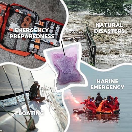 OTS Osmo Seal 8-Pack Emergency Desalination Kit – Portable Salt Water Filter & Water Purifier Survival System for Marine Survival, Boating, Bug Out Bag & Disaster Preparedness – Makes Hydration Drink