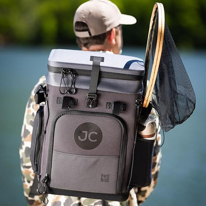 Convertible Cooler Backpack with Dry Storage by JustinCASE | Waterproof Travel Cooler Bag for Drinks, Clothes & Trips