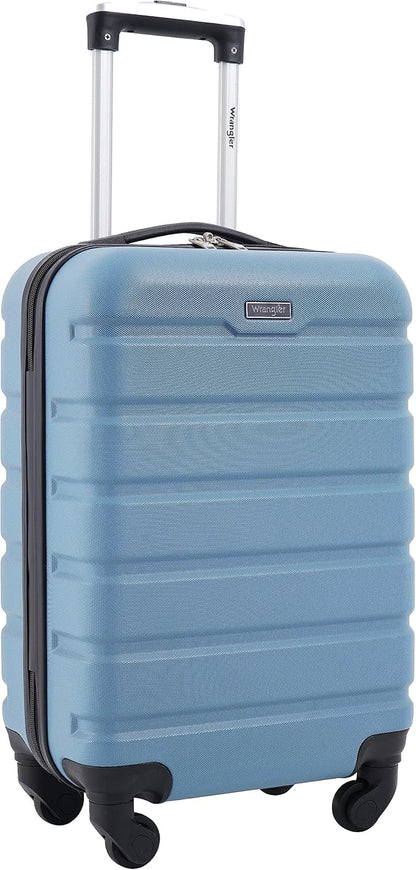 Wrangler Hardside Spinner Luggage, Blue Heaven, Carry-On 20-Inch