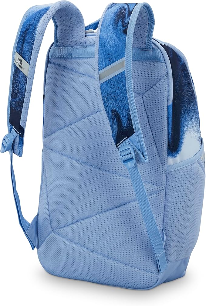 High Sierra Swoop SG Backpack, Travel or Work Laptop Bookbag with Drop Protection Pocket, and Tablet Sleeve, One Size, Blue Marble Swirl