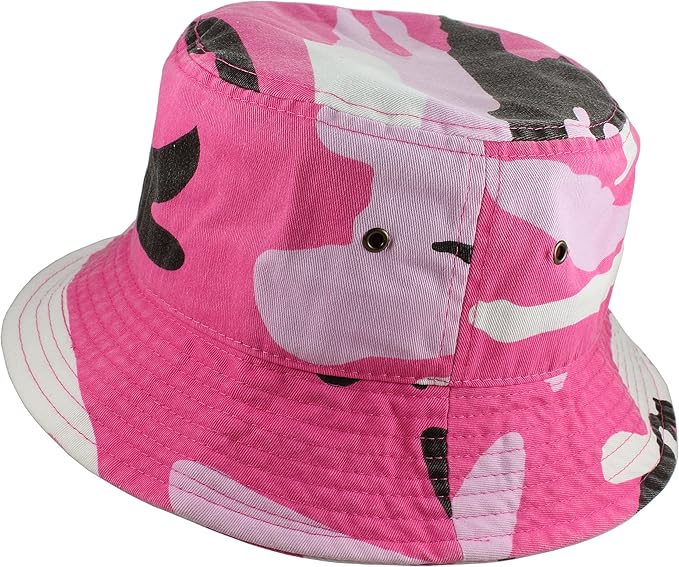 Gelante Solid Color 100% Cotton Bucket Hat for Women and Men Packable Travel Summer Beach Hat