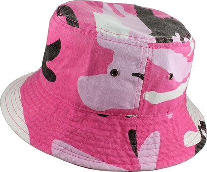 Gelante Solid Color 100% Cotton Bucket Hat for Women and Men Packable Travel Summer Beach Hat
