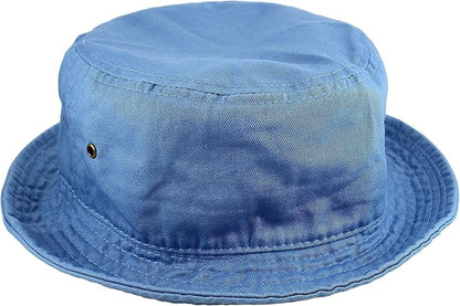 Gelante Solid Color 100% Cotton Bucket Hat for Women and Men Packable Travel Summer Beach Hat