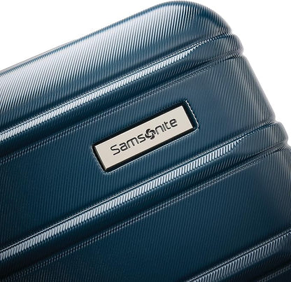 Samsonite Omni 2 28-Inch Large Checked Hardside Luggage with 360° Spinner Wheels - Scratch Resistant Hardshell - TSA Lock - Expandable Polycarbonate Shell for Lightweight Travel - Nova Teal