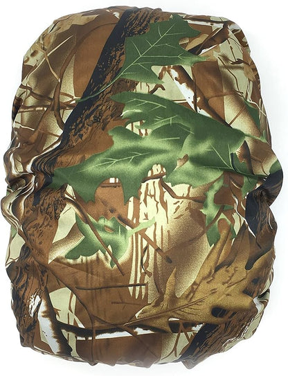 Silfrae Waterproof Rucksack Cover Backpack Rain Cover 30L-100L for Travel Climbing Hiking (Leaf Camo, 50L-60L)