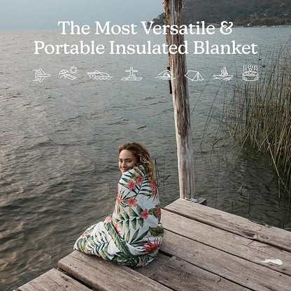 Nomadix Puffer Blanket – Water-Resistant, Eco-Friendly Insulated Blanket with Snaps for Camping, Beach, and Travel, Made from Recycled Materials