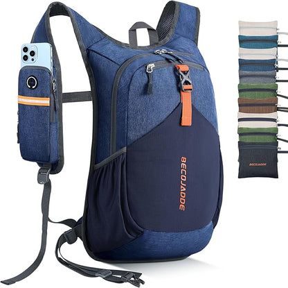 20L Small Hiking Backpack for Men Women Foldable Packable Back Pack Ultralight Hiking Daypack for Travel Camping Outdoor, Navy Blue
