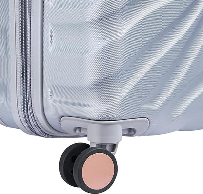 DELSEY PARIS Alexis Durable Luggage, Expandable Lightweight 4-Wheel Spinner, Easy Grip Handles for Smooth Mobility, TSA-Lock Incorporated, Men and Women, Platinum/Rose Gold, Check-In 25-Inch