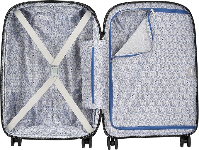 DELSEY PARIS Clavel Hardside Expandable Luggage with Spinner Wheels, Black, Carry-On 19 Inch