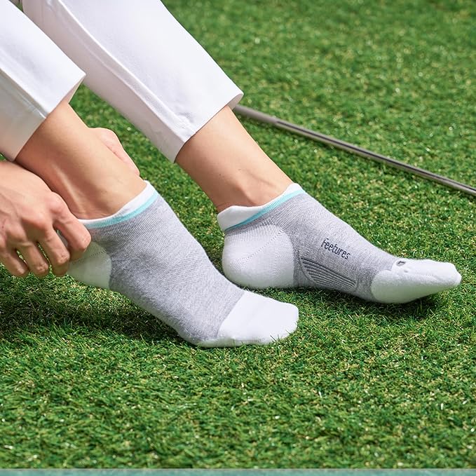 Feetures Elite Golf Max Cushion Tab Ankle Socks - Sport Sock with Targeted Compression