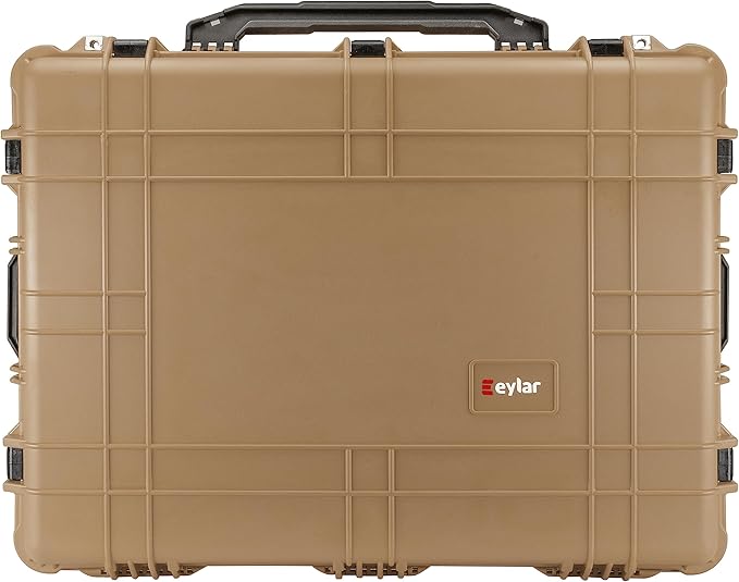 Eylar 31.5" X-Large Protective Roller Hard Case for Cameras, Drones, Tools, and AV Equipment with IP67 Waterproof, Shock Resistant, and Customizable Foam Inserts (Tan FDE)