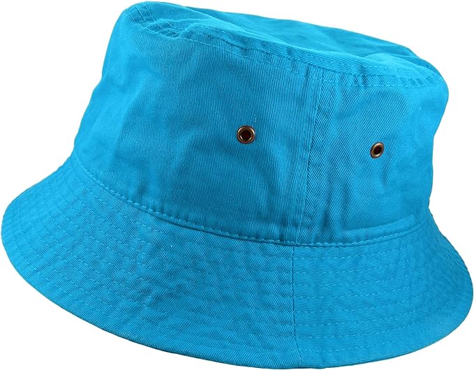 Gelante Solid Color 100% Cotton Bucket Hat for Women and Men Packable Travel Summer Beach Hat