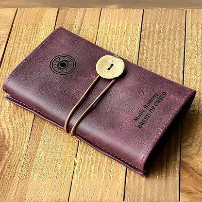 HARDISTON Custom Leather Electronic Organizer Roll – Personalized Cord Pouch for Travel Tech Accessories, USB Cables, Charger, Passport, SD Cards – Handmade Gift for All