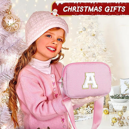 YOOLIFE Christmas Gifts for Girls Kids - Birthday Gifts for 3 4 5 6 7 8 9 10 11 12 13 Year Old Girl | Initial Fanny Pack Belt Bag Purse | Stocking Stuffers for Girls Teen Daughter Sister Purple A