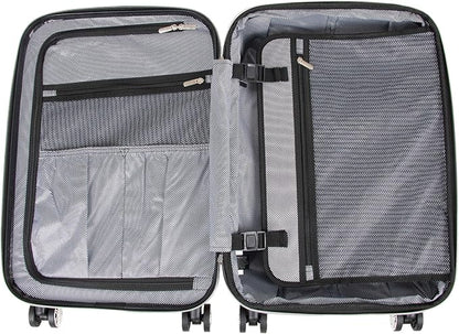 Kenneth Cole REACTION Diamond Tower Collection Lightweight Hardside Expandable 8-Wheel Spinner Travel Luggage, Rose Champagne, 2-Piece Set (20" & 28")