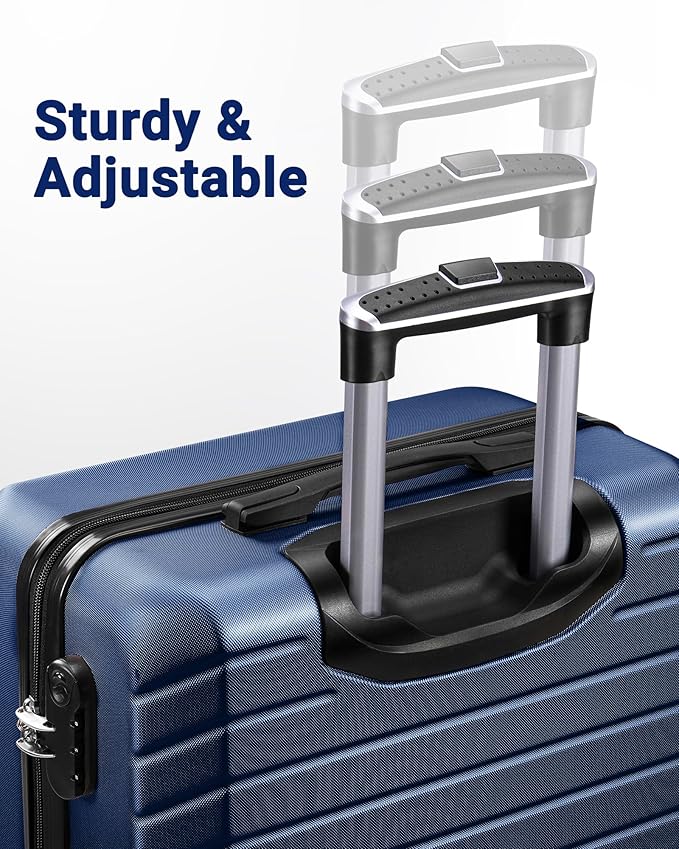 11 Piece Travel Luggage Sets(20″24″28″32″), 4 Piece Hardshell Suitcase with Wheels, 20inch Carry on Luggage, 24inch 28inch 32inch Checked Luggage with 7PC Packing Bags