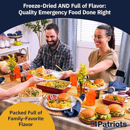 4Patriots 1-Year Survival Food Kit: Emergency Food Supply Designed to Last 25 Years, 2,752 Servings