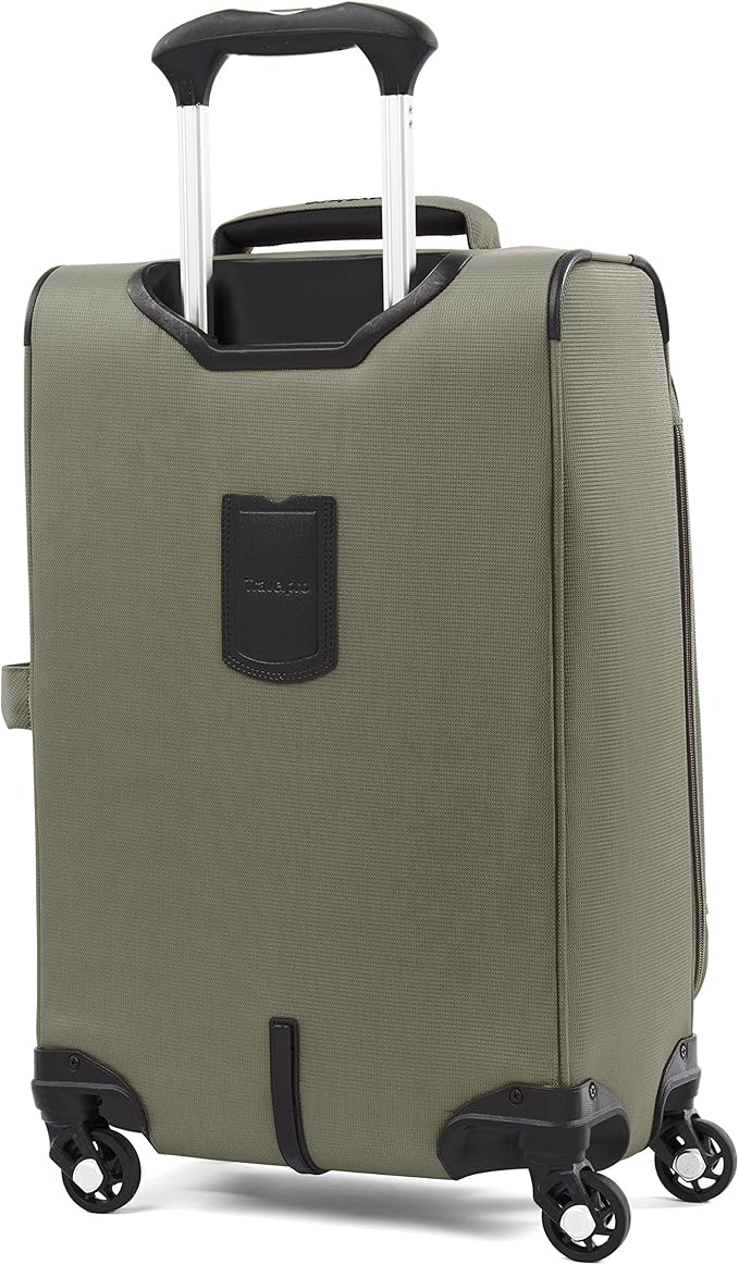 Travelpro Maxlite 5 Softside 2pc Set Expandable Carry On Luggage with 4 Spinner Wheels/Soft Underseat Tote, Lightweight Suitcase, Men and Women, Slate Green