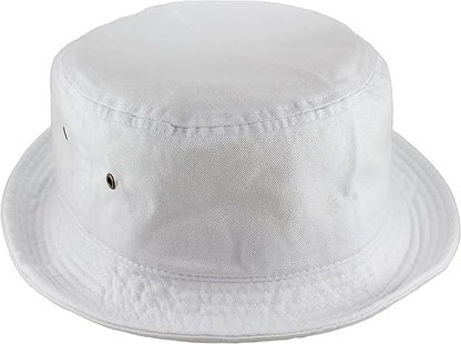 Gelante Solid Color 100% Cotton Bucket Hat for Women and Men Packable Travel Summer Beach Hat