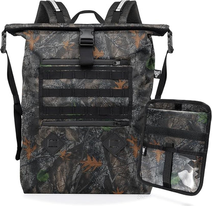 Xtreme Sight Line ~ AQUA RT Large Water-Proof Faraday Backpack/Small LITE Faraday Bag Combo ~ Tracking/Hacking Defense ~ Backwoods Camo