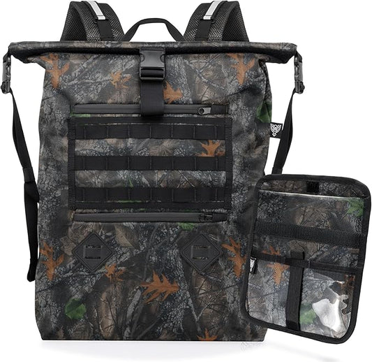 Xtreme Sight Line ~ AQUA RT Large Water-Proof Faraday Backpack/Small LITE Faraday Bag Combo ~ Tracking/Hacking Defense ~ Backwoods Camo