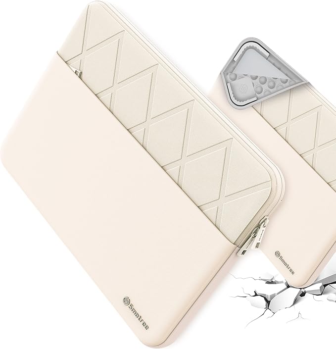 Smatree Laptop Sleeve for 14 inch Lenovo ThinkPad E14 Gen 4/5/6 Laptop Bag with Accessory Pocket, YKK Zipper, Patented Shockproof Design, White (E425W)