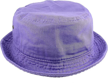 Gelante Solid Color 100% Cotton Bucket Hat for Women and Men Packable Travel Summer Beach Hat