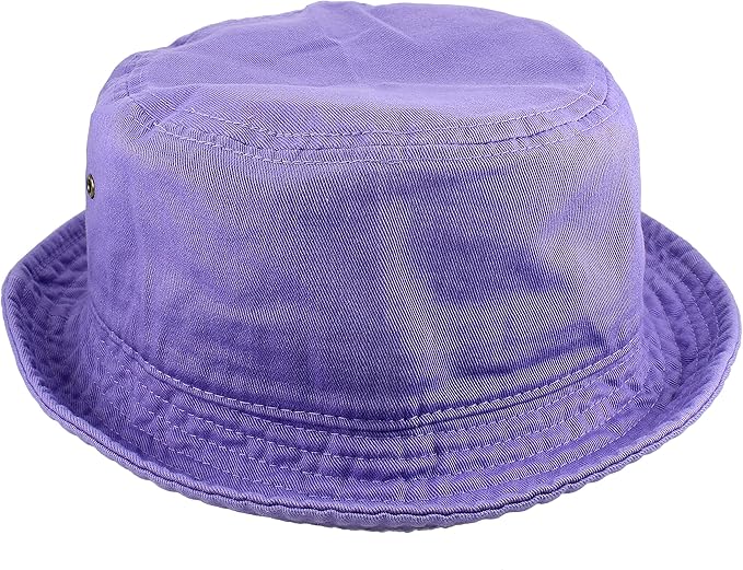 Gelante Solid Color 100% Cotton Bucket Hat for Women and Men Packable Travel Summer Beach Hat
