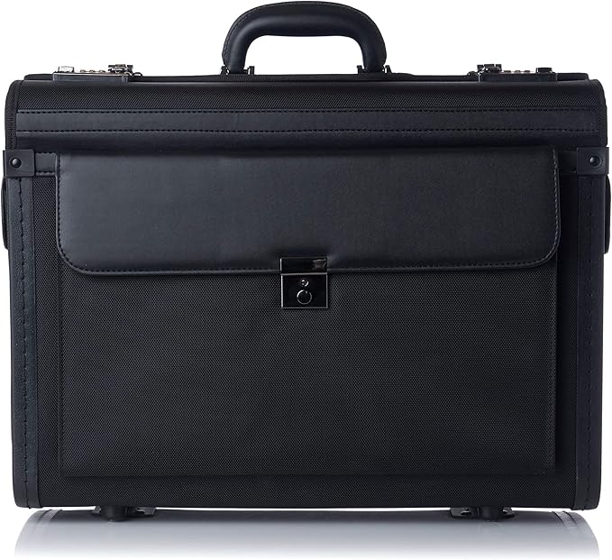 Alpine Swiss Rolling 17" Laptop Briefcase on Wheels Attache Lawyers Case Legal Size