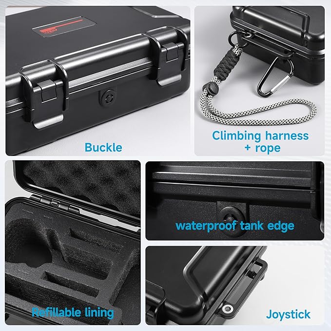 Carrying Case for Insta360 X5 X4 X3 Portable Waterproof Travel Hard Organizer Case With X5 X4 Fast Charge Hub Accessories Action Camera