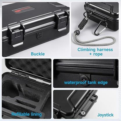 Carrying Case for Insta360 X5 X4 X3 Portable Waterproof Travel Hard Organizer Case With X5 X4 Fast Charge Hub Accessories Action Camera