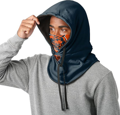 NFL Team Logo Team Color Drawstring Winter Cap Hooded Gaiter Balaclava Face Cover