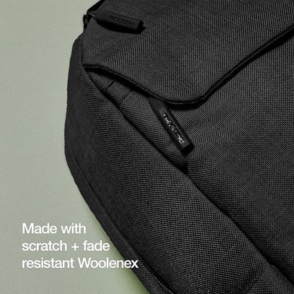 Incase Crosstown Backpack – 20L Everyday Laptop Backpack for Work, Travel – 16" Faux Fur Laptop Sleeve, External Front Pocket, Water Bottle Pockets, Travel Pass Through - Black