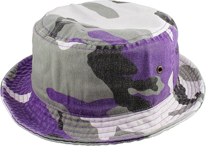 Gelante Solid Color 100% Cotton Bucket Hat for Women and Men Packable Travel Summer Beach Hat
