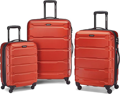 Samsonite Omni PC Hardside Expandable Luggage with Spinner Wheels, Burnt Orange, 3-Piece Set (20/24/28)