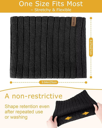 Winter Neck Gaiter for Men – 3 Pack Ski Neck Warmer, Fleece Face Mask Cover, Cold Weather Neck, Neck Warmers