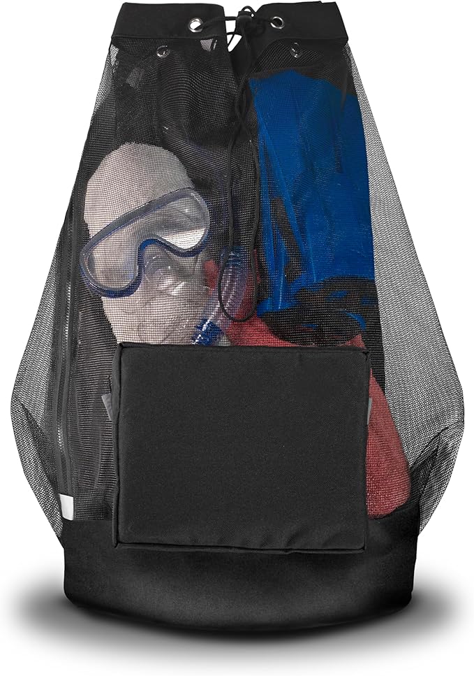 XL Mesh Scuba Diving Bag - Dive Backpack for Scuba and Snorkeling Diving Gear - Water Sports and Swimming Equipment Carrier - Waterproof Phone Bag Included