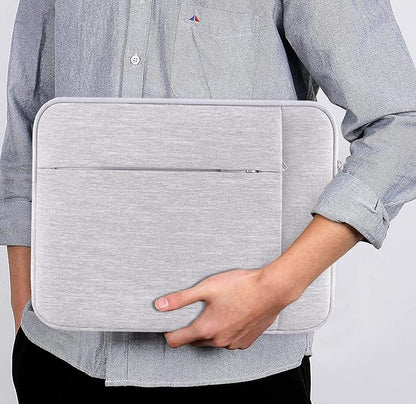 Lacdo Laptop Sleeve Case for 15 inch New MacBook Air M4 A3241 2025, M3 A3114, M2 A2941 2024-2023, 15 inch MacBook Pro A1990 A1707, Dell XPS 15 Plus Computer Case Bag with Accessory Pocket, Gray