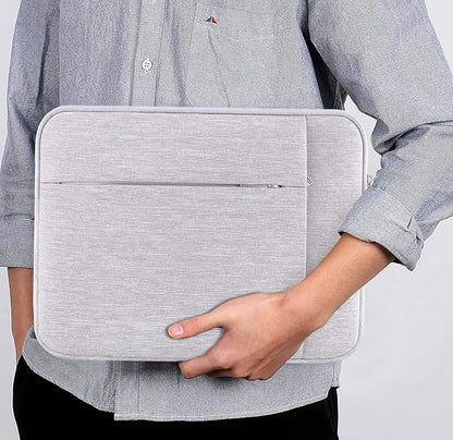 Lacdo Laptop Sleeve Case for 14-inch MacBook Pro M5/M4/M3/M2/M1 Chips Pro Max A3434 A3112 A3401 A3185 A2992 A2918 2025-2021, Water-Resistant Computer Bag MacBook Bag Case with Accessory Pocket, Gray