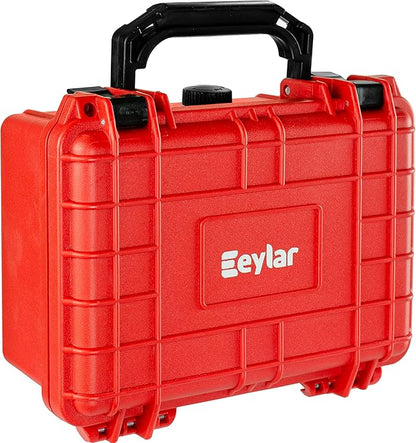 Eylar Protective Hard Case Water & Shock Proof w/Foam TSA Approved 8.12 inch 6.56 inch 3.56 inch (Red)