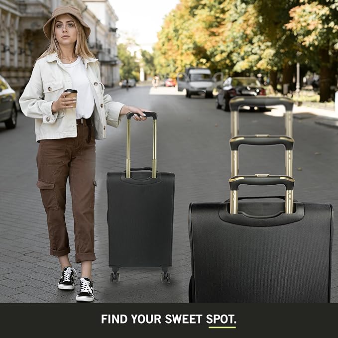 Kenneth Cole REACTION Chelsea Chevron Quilted Luggage, Black, 28-Inch Checked