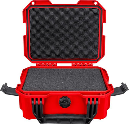 Eylar 11.8" Intact Series Compact Hard Camera Case, Lightweight and Durable Stacker Design with Foam (Red)