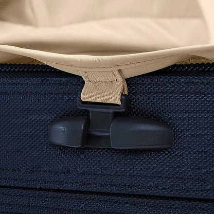 Briggs & Riley Global 21" Carry On Expandable Spinner - Luggage for International Travel, Suitcases with Wheels, Softside Rolling Bag for Men & Women, Self-Repairing Zipper - Baseline Collection, Navy
