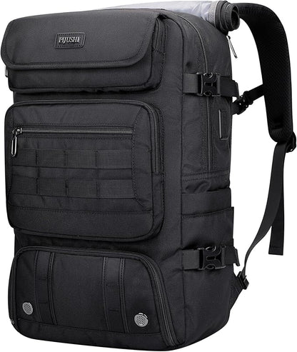PIJUSHI Travel Backpack for Women Men Carry on Duffle Bag Backpack For Airplanes Luggage Rucksack with Shoe Compartment(PE048 Classic Black)