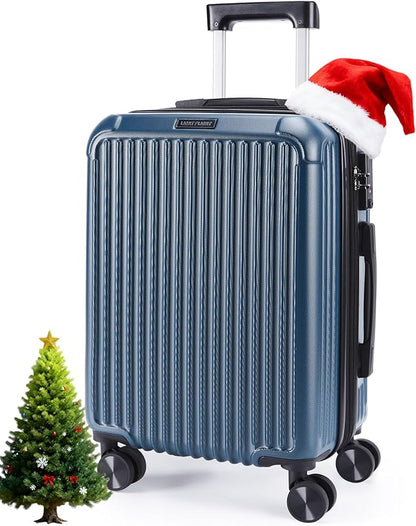LIGHT FLIGHT Carry On Luggage 22x14x9 Airline Approved, Durable Hard Shell Carry On Suitcases with Wheels, Expandable Hardside Lightweight Travel Luggage with TSA Lock 20 Inch Carry on, Royal Blue