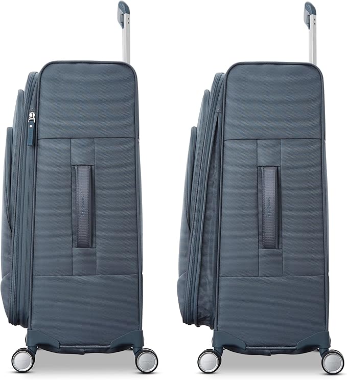 Samsonite UpLIFT Lightweight Large Checked Softside 3-Piece Luggage Set with Spinner Wheels - Expandable - Airline-Approved, Polyester Soft Suitcase for Ultra Light Travel - Cerulean Blue
