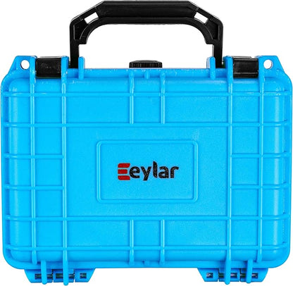 Eylar Protective Hard Case Water & Shock Proof w/Foam TSA Approved 8.12 inch 6.56 inch 3.56 inch (Neon Blue)
