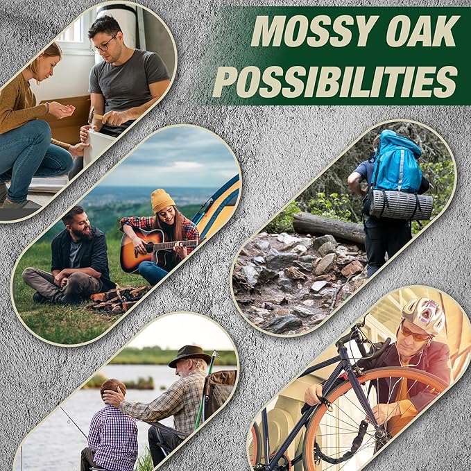 MOSSY OAK Multitool Pocket Knife, 10-in-1 Folding Pocket Knife Multitool with Stainless Steel Blade, Saw, Can Opener, Screwdrivers – EDC Tool for Camping, Hiking, Survival & Christmas Gifts