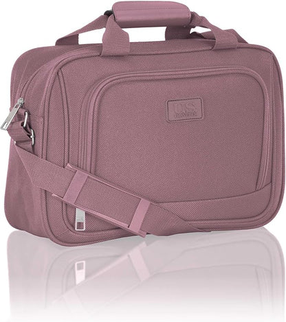 U.S. Traveler Rio Lightweight Softside Rolling Carry-on Suitcase, 4-Wheel Set, Mauve